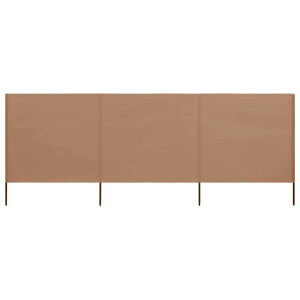 vidaXL Windscherm 3-panelen 400x80 cm stof taupe