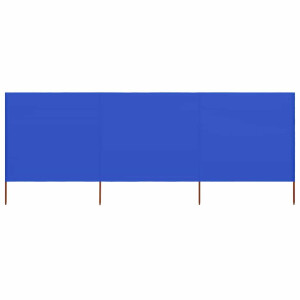 vidaXL Windscherm 3-panelen 400x120 cm stof azuurblauw