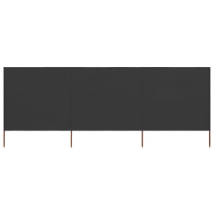 vidaXL Windscherm 3-panelen 400x160 cm stof antraciet