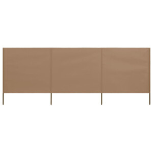 vidaXL Windscherm 3-panelen 400x160 cm stof taupe