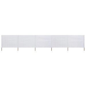 vidaXL Windscherm 5-panelen 600x160 cm stof zandwit