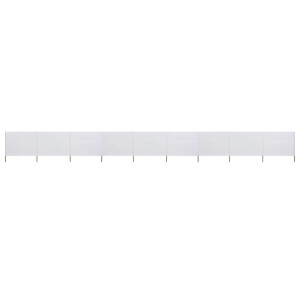 vidaXL Windscherm 9-panelen 1200x160 cm stof zandwit