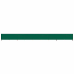 vidaXL Windscherm 9-panelen 1200x160 cm stof groen