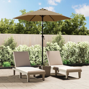 vidaXL Parasol 200x224 cm aluminium taupe