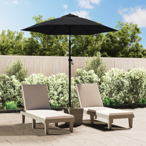 vidaXL Parasol 200x224 cm aluminium zwart