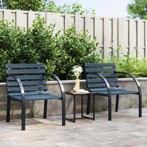 vidaXL Tuinstoelen 2 st hout grijs