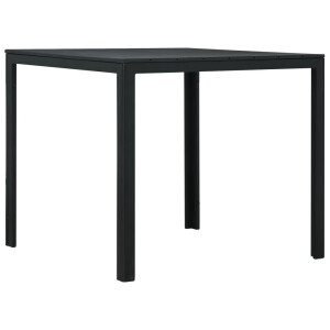 vidaXL Salontafel hout-look 78x78x74 cm HDPE zwart