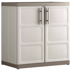 Keter Opbergkast laag Excellence XL 93 cm beige en taupe