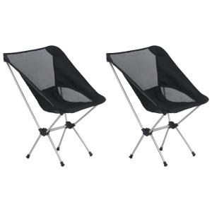 vidaXL Campingstoelen 2 st met draagtas 54x50x65 cm aluminium