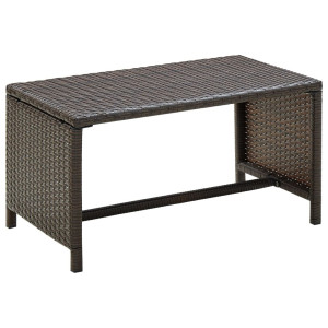 vidaXL Salontafel 70x40x38 cm poly rattan bruin