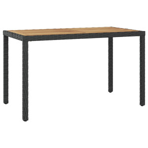 vidaXL Tuintafel 123x60x74 cm massief acaciahout zwart en bruin