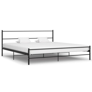 vidaXL Bedframe metaal zwart 200x200 cm