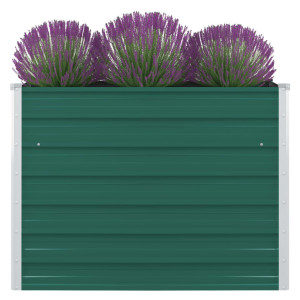 vidaXL Plantenbak verhoogd 100x100x77 cm gegalvaniseerd staal groen