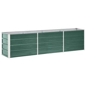 vidaXL Plantenbak verhoogd 240x40x45 cm gegalvaniseerd staal groen