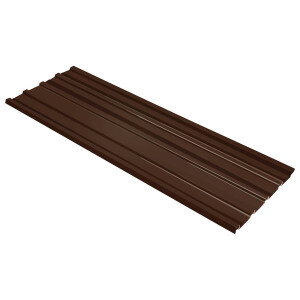 vidaXL Dakpaneel 12 pcs Bruin 129 x 45 cm Gegalvaniseerd staal