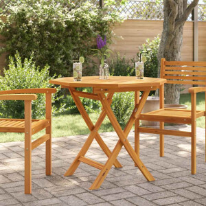vidaXL Tuintafel inklapbaar 85x85x76 cm massief teakhout