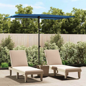 vidaXL Parasol met aluminium paal 2x1,5 m azuurblauw