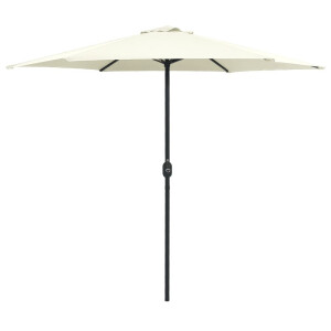 vidaXL Parasol met aluminium paal 270x246 cm zandwit