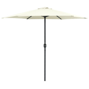 vidaXL Parasol met aluminium paal 270x246 cm zandwit