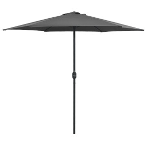 vidaXL Parasol met aluminium paal 270x246 cm antracietkleurig