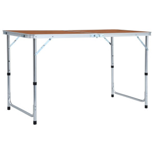 vidaXL Campingtafel inklapbaar 120x60 cm aluminium