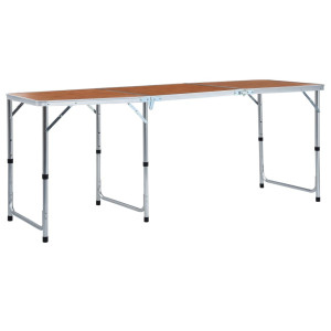 vidaXL Campingtafel inklapbaar 180x60 cm aluminium