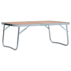 vidaXL Campingtafel inklapbaar 60x40 cm aluminium bruin