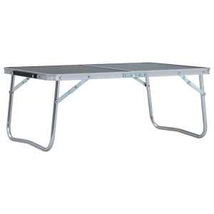 vidaXL Campingtafel inklapbaar 60x40 cm aluminium grijs