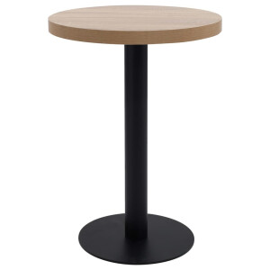 vidaXL Bistrotafel 60 cm MDF lichtbruin