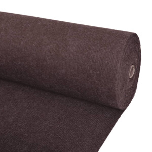 vidaXL Tapijt 1,2x15 m ribstof bruin