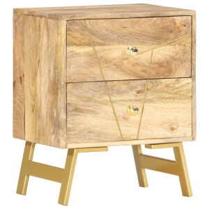 vidaXL Nachtkastje 40x30x50 cm massief mangohout
