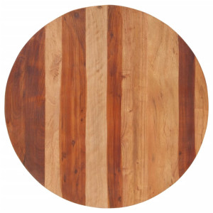 vidaXL Tafelblad rond 25-27 mm 80 cm massief acaciahout