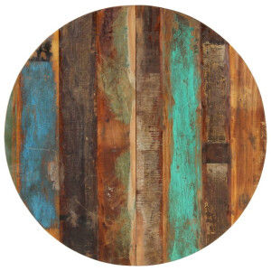 vidaXL Tafelblad rond 15-16 mm 80 cm massief gerecycled hout