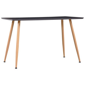 vidaXL Eettafel 120x60x74 cm MDF grijs en eikenkleurig