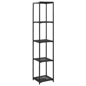 vidaXL Opbergrek 30x30x150 cm poly rattan zwart