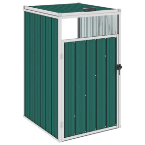 vidaXL Afvalbakberging 72x81x121 cm staal groen