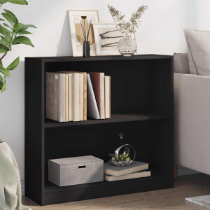 vidaXL Boekenkast 80x24x75 cm bewerkt hout zwart