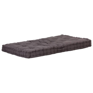 vidaXL Palletvloerkussen 120x80x10 cm katoen antraciet