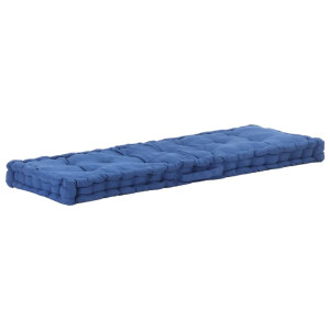 vidaXL Palletvloerkussen 120x40x7 cm katoen lichtblauw