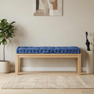 vidaXL Palletvloerkussen 120x40x7 cm katoen lichtblauw