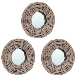 vidaXL Spiegels 3 st 15 cm wicker