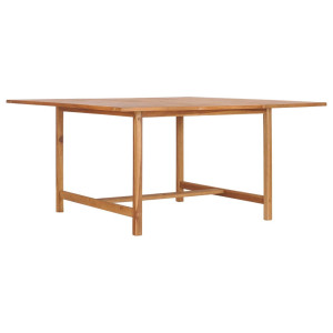 vidaXL Tuintafel 150x150x76 cm massief teakhout