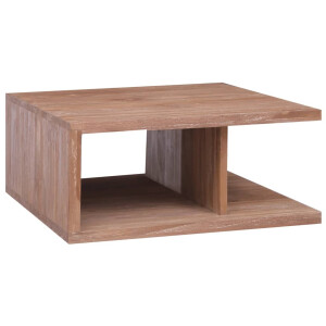 vidaXL Salontafel 70x70x30 cm massief teakhout