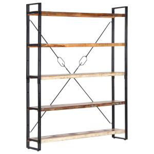 vidaXL Boekenkast met 5 schappen 140x30x180 cm massief gerecycled hout