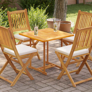 vidaXL Tafelblad 70x70x2,5 cm massief teakhout