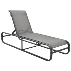 vidaXL Ligbed aluminium en textileen