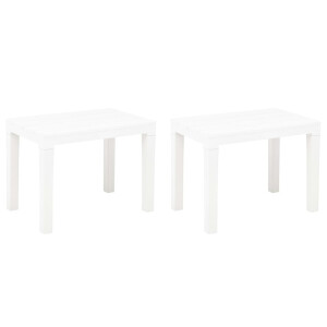 vidaXL Tuinbanken 2 st kunststof wit
