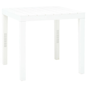 vidaXL Tuintafel 78x78x72 cm kunststof wit
