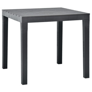 vidaXL Tuintafel 78x78x72 cm kunststof antraciet