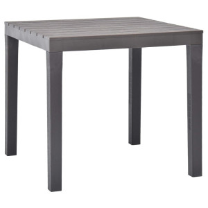 vidaXL Tuintafel 78x78x72 cm kunststof mokka